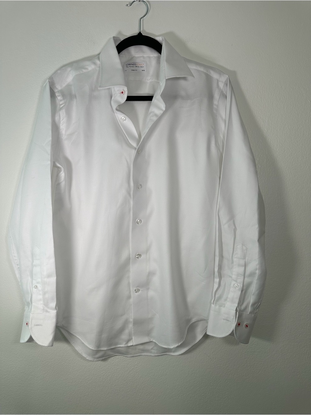 NWOT Lorenzo Uomo Perfect White Shirt Trim Fit 15 32/33